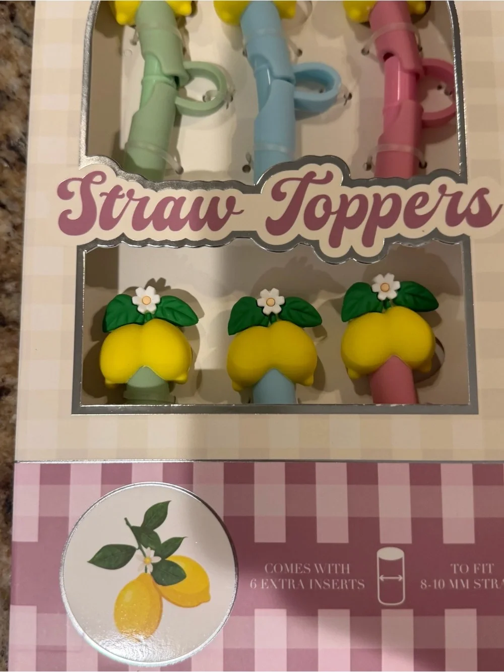 New Lemon Straw Topper Covers Novelty Regular Stanley Tumbler